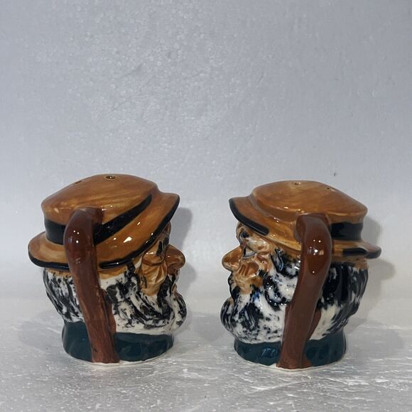 Vintage Minature Toby Jug Style Salt & Pepper Shakers Made In Japan - Picture 2 of 6